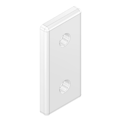 MODULAR SOLUTIONS ALUMINUM CONNECTING PLATE&lt;BR&gt;30 SERIES 30MM X 60MM FLAT WITH OUT HARDWARE